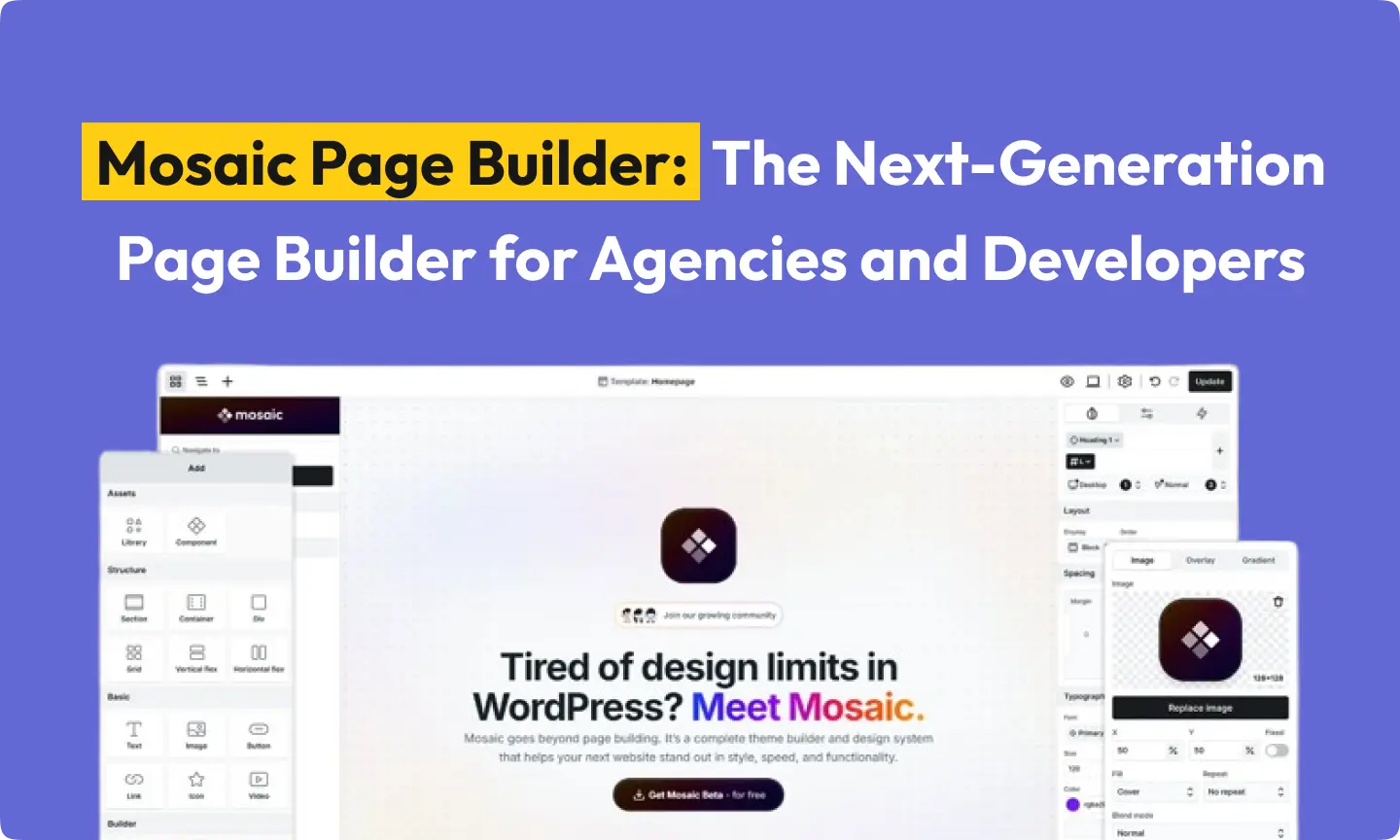 Mosaic Page Builder_ The Next-Generation Page Builder for Agencies and Developers